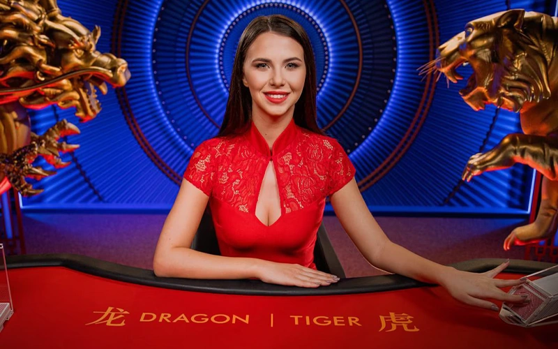 Elige tu carta ganadora en Dragon Tiger en 1xSlots.