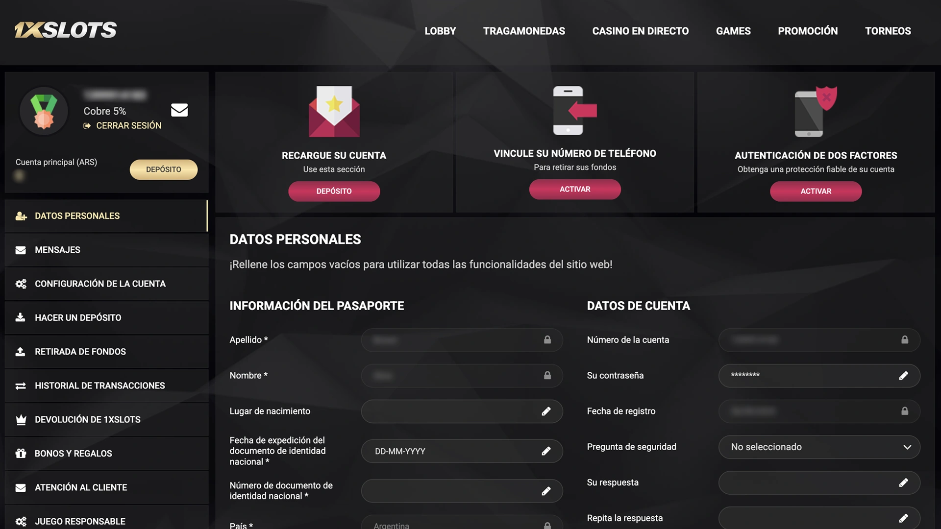 Conocé cómo proteger tu cuenta en 1xSlots con opciones de seguridad.