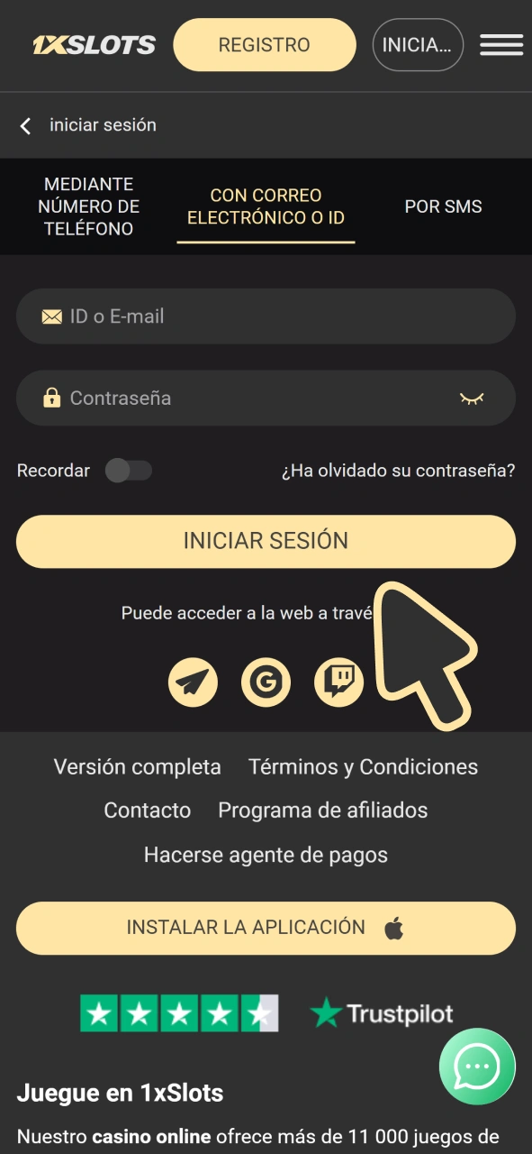 Abre tu cuenta en la aplicación de Android de 1xSlots para jugar a Aviator.