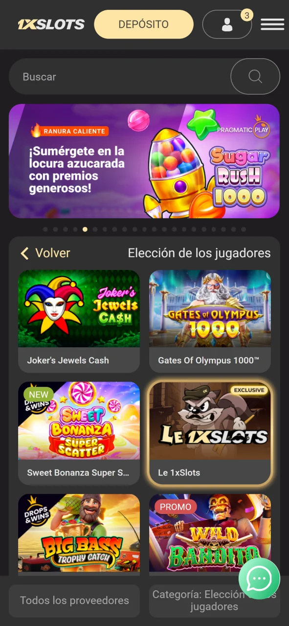 Empieza a jugar para apostar tu bono de bienvenida de 1xSlots.