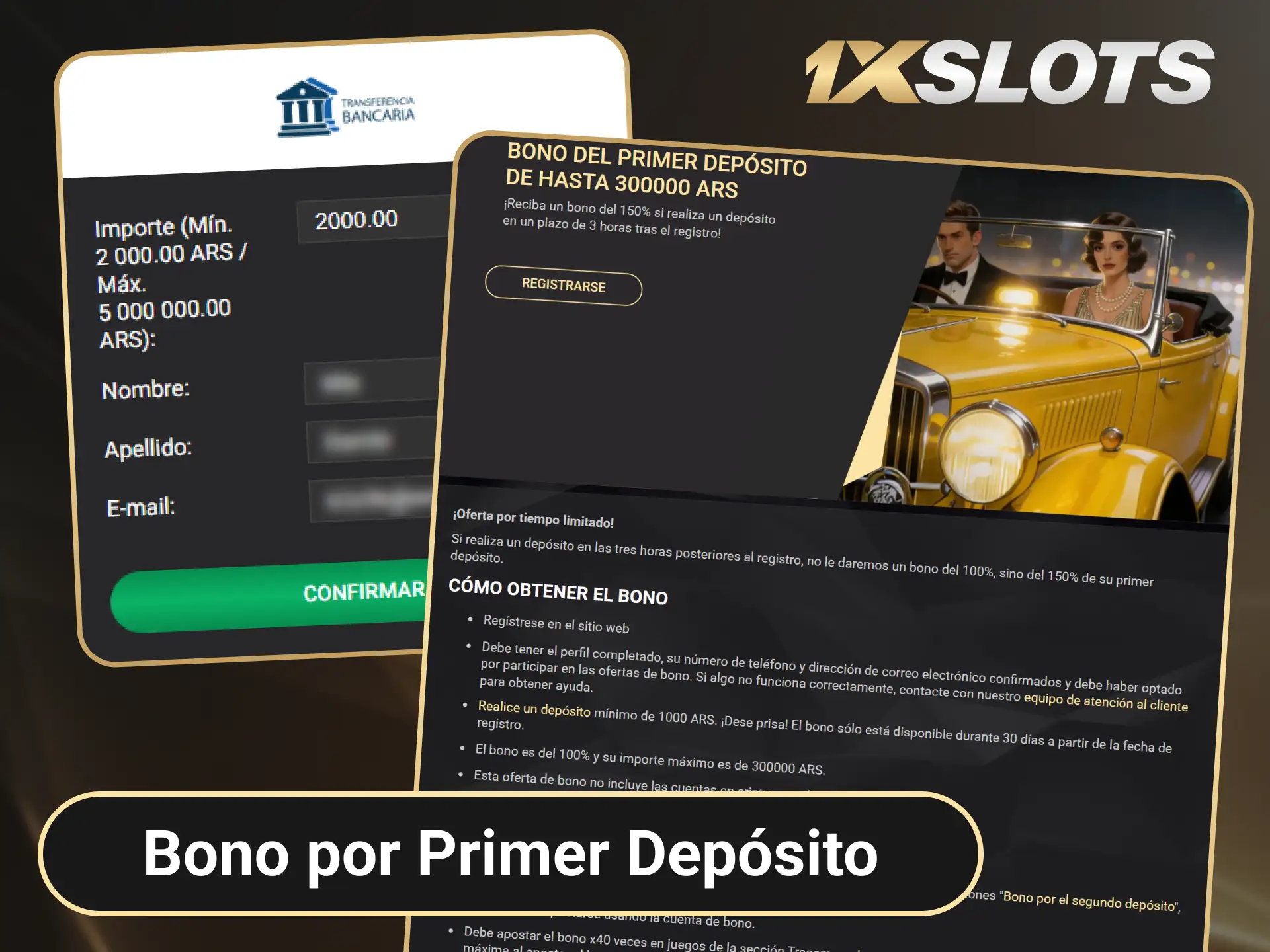 Consigue el gran bono por primer depósito al unirte a 1xSlots.