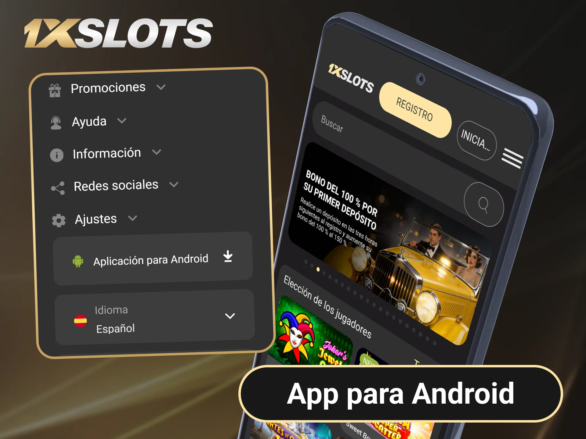 Descarga la App Para Android de 1xSlots y juega desde cualquier lugar.