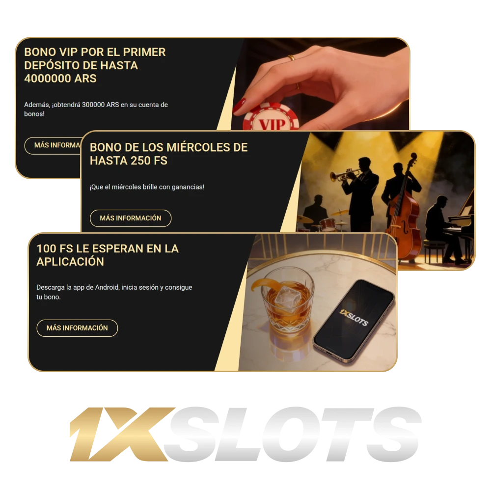 Gana más con los bonos del casino 1xSlots.